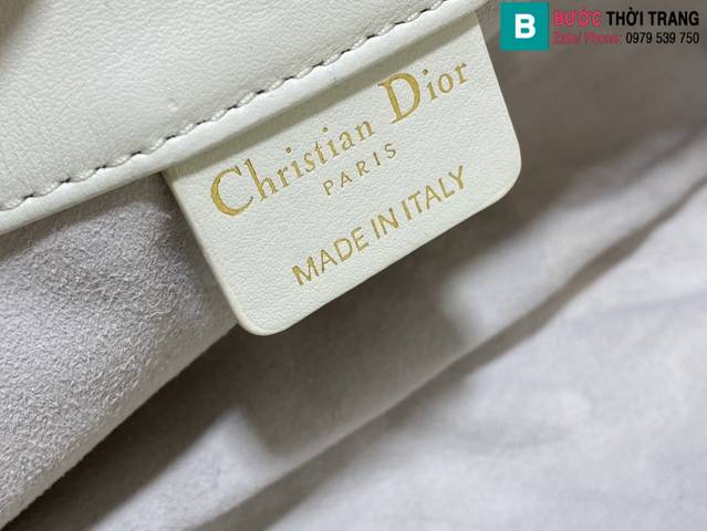 Túi xách Dior Ammi siêu cấp da bê màu trắng size 27cm 