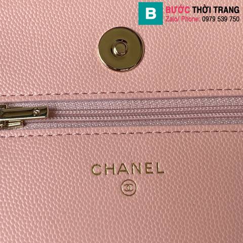 Túi xách Chanel Woc siêu cấp da bê màu hồng size 19.2cm 