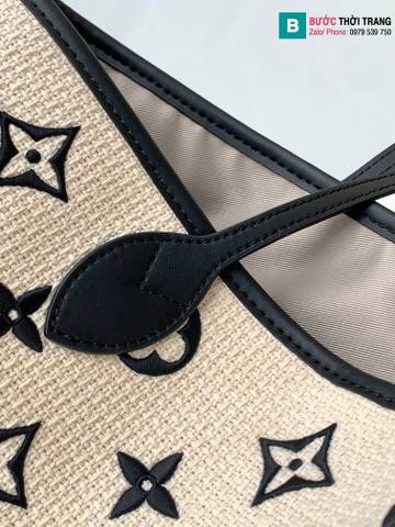 Túi xách Louis Vuitton Neverfull MM siêu cấp canvas màu đen size 31cm 