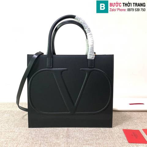 Túi xách Valentino VLOGO Walk siêu cấp da bê màu đen size 31cm 