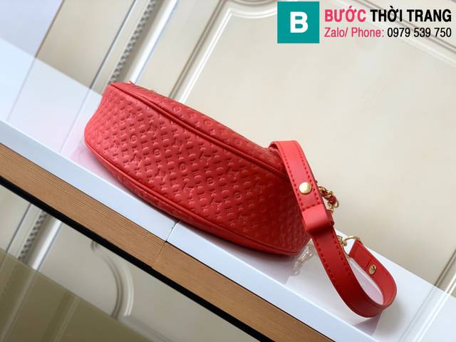 Túi xách Louis Vuitton Loop Baguette Bag siêu cấp da bê màu đỏ size 23cm