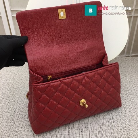 Túi xách Chanel Coco size 26cm đỏ đô