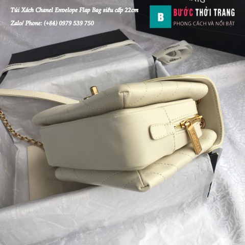 Túi Xách Chanel Envelope Flap Bag siêu cấp màu trắng 22cm - A57431