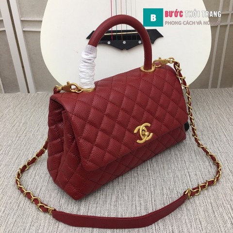 Túi xách Chanel Coco size 26cm đỏ đô