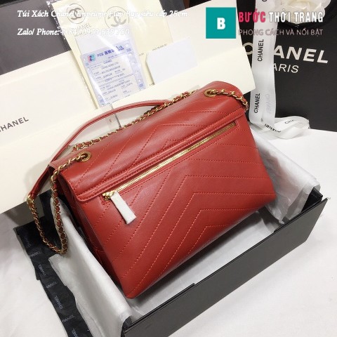 Túi Xách Chanel Envelope Flap Bag siêu cấp màu xanh đỏ 25cm - A57432