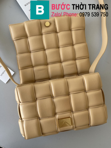 Túi xách Bottega Veneta Cassette bag cao cấp da bê màu nude size 26cm