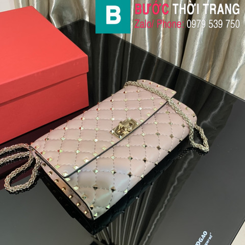 Túi xách Valentino siêu cấp da bê màu hồng size 23cm