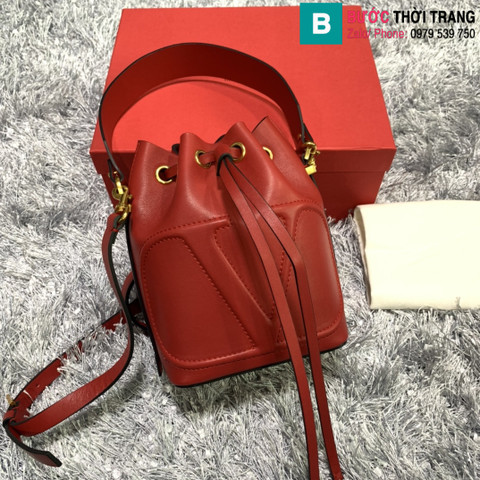 Túi xách Valentino siêu cấp da bê màu đỏ size 15cm