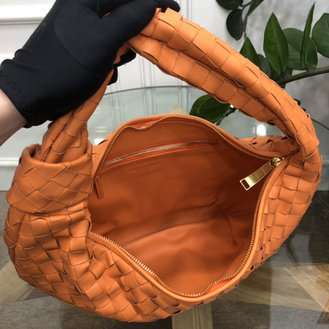Túi xách Bottega Veneta hobo bag cao cấp da bê màu cam size 46cm 