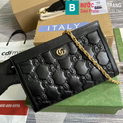 Túi xách Gucci Matelasse small bag siêu cấp da bê màu đen size 26cm