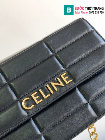 Túi xách Celine Matelasse Monochrome siêu cấp bê màu đen size 24cm