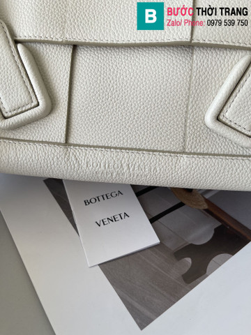 Túi xách Bottega Venetae cao cấp da bê màu trắng size 38cm 