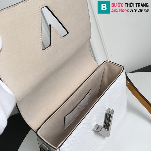 Túi xách Louis Vuitton Twist MM siêu cấp da epi màu trắng size 23cm