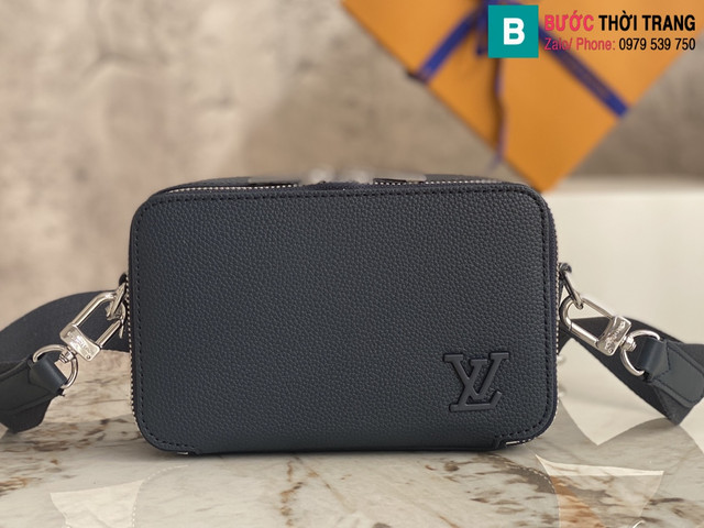 Túi đeo chéo Louis Vuitton Alpha Wearable siêu cấp da bê màu đen size 18.5cm