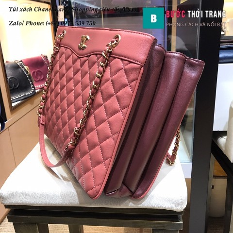 Túi xách Chanel Large Shopping siêu cấp màu hồng size 35cm - A57030