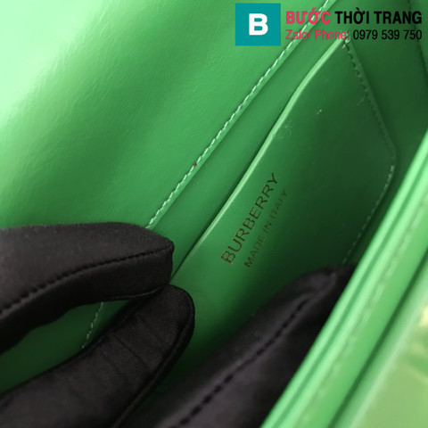 Túi xách Burberry Thomas siêu cấp da bê màu xanh size 19cm