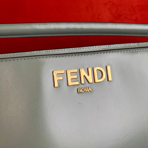 Túi xách Fendi siêu cấp da bê màu xanh size 35cm