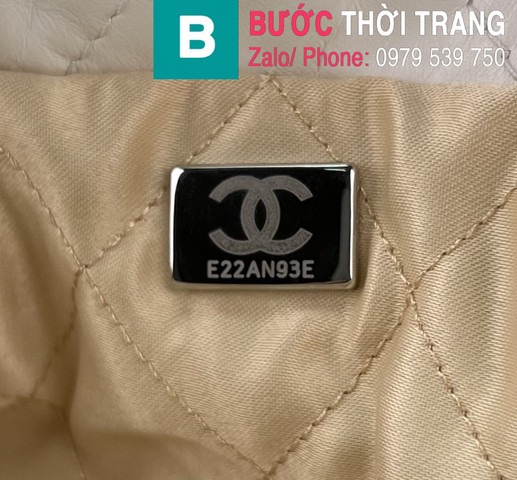 Túi xách Chanel small siêu cấp da bê màu trắng size 25cm