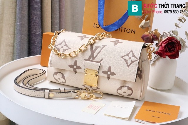Túi xách Louis Vuitton Favorite cao cấp da bicolor monogram màu trắng size 24cm