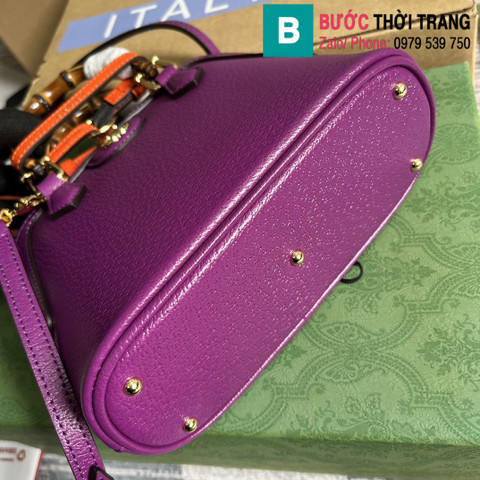 Túi xách Gucci Diana Small tote bag siêu cấp da bê màu tím size 20cm