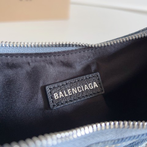 Túi xách Balenciag Le Cagole cao cấp da bê màu xanh size 26cm 