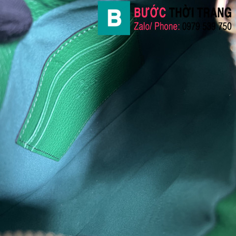 Túi xách Gucci small shoulder bag da bê màu xanh size 25cm