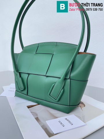 Túi xách Bottega Venetae cao cấp da bê màu xanh size 38cm 