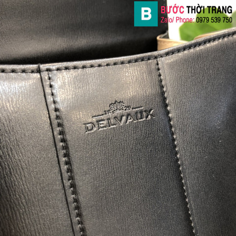 Túi xách Delvaux - Brillant cao cấp da bê size 20cm màu đen