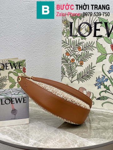 Túi xách Loewe Luna siêu cấp da bê màu nâu size 30.5cm