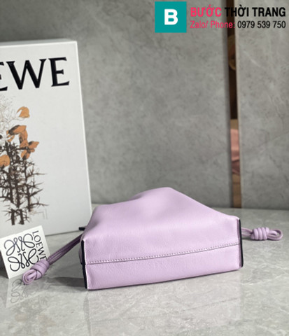 Túi xách Loewe  Flamenco siêu cấp da bê màu tím size 22.5cm