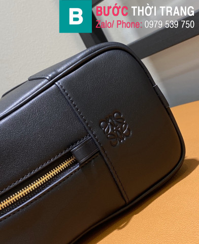 Túi xách Loewe Amazono siêu cấp da bê màu đen size 19cm