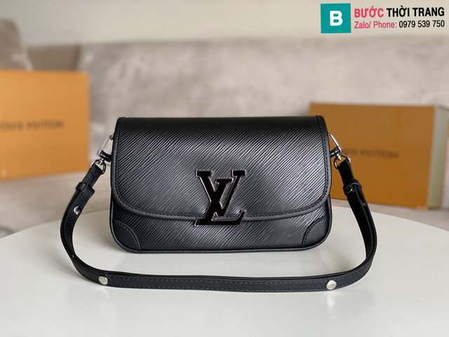Túi xách Louis Vuitton Buci Crossbody bag siêu cấp da epi màu đen size 24.5cm