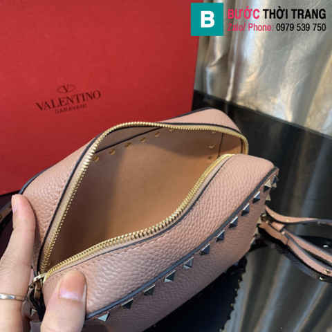 Túi xách Valentino siêu cấp da bê màu hồng size 20cm