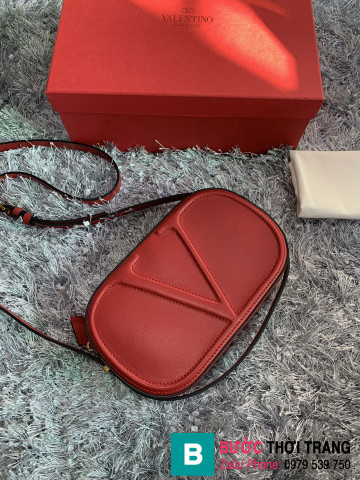Túi xách Valentino Garavani Rockstud siêu cấp da bê màu đỏ size 25cm