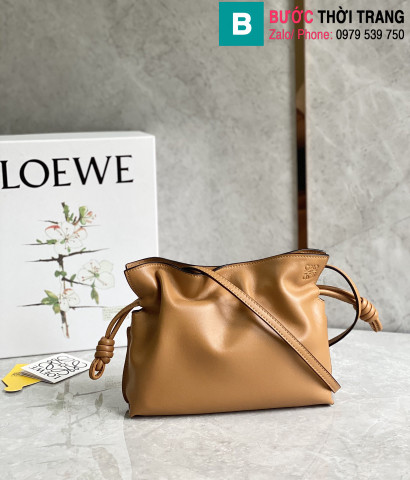 Túi xách Loewe  Flamenco siêu cấp da bê màu nâu bò size 22.5cm