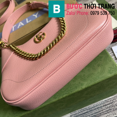 Túi xách Gucci small shoulder bag da bê màu hồng size 25cm