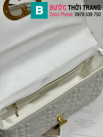 Túi xách Dior Caro siêu cấp da bê màu trắng size 28cm