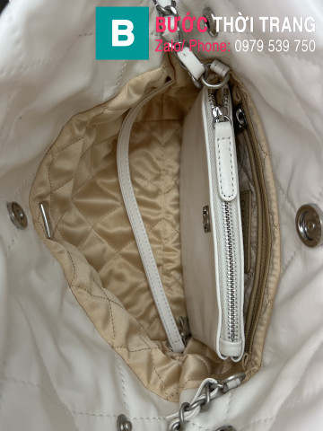 Túi xách Chanel small siêu cấp da bê màu trắng size 25cm