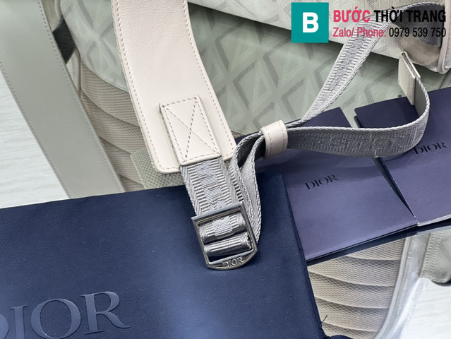 Ba lô Dior Hit the Road siêu cấp canvas màu trắng size 43cm