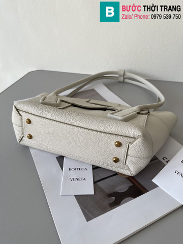 Túi xách Bottega Venetae cao cấp da bê màu trắng size 38cm 