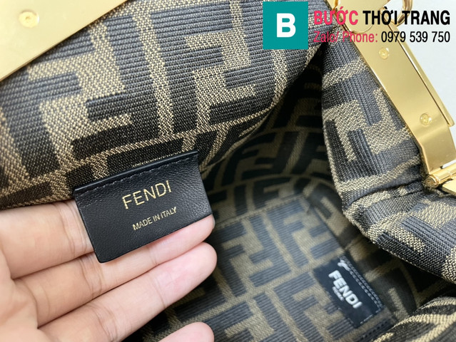 Túi đeo chéo Fendi Firse siêu cấp da bê màu đen size 26cm