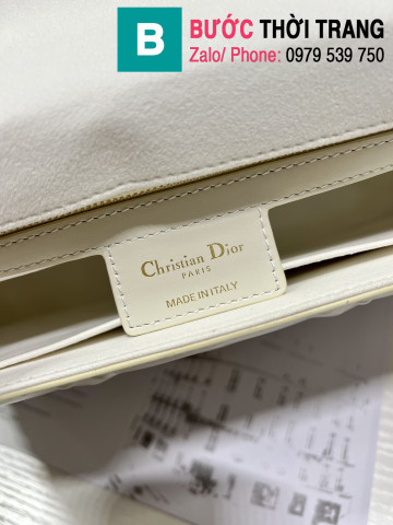 Túi xách Dior Caro siêu cấp da bê màu trắng size 28cm