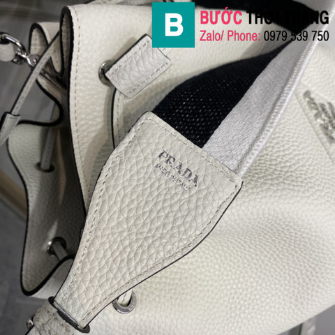 Túi xách Prada siêu cấp da bê màu trắng size 20cm