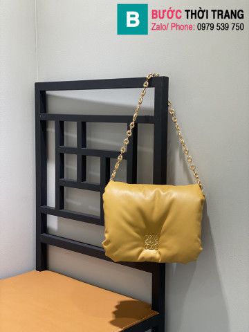 Túi xách Loewe Goya siêu cấp da bê màu vàng size 23cm