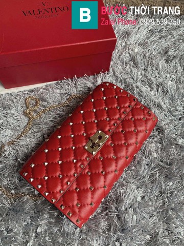 Túi xách Valentino siêu cấp da bê màu đỏ size 23cm