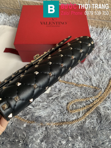 Túi xách Valentino siêu cấp da bê màu đen size 23cm 