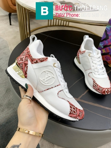 Giày sneaker LV Run Away màu đỏ trắng