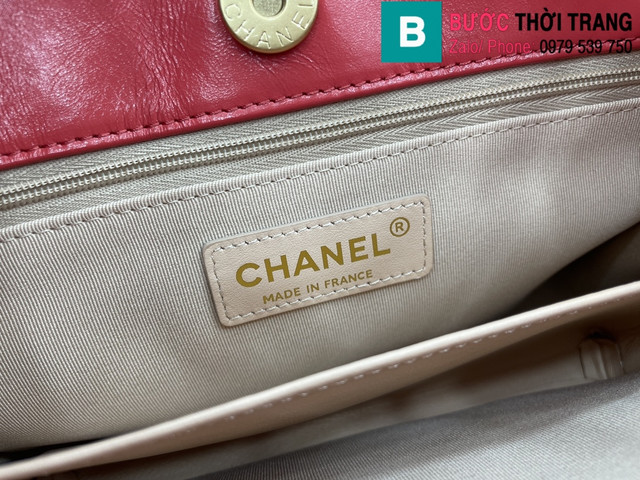 Túi xách Chanel Hobo siêu cấp da bê màu đỏ size 22.5cm
