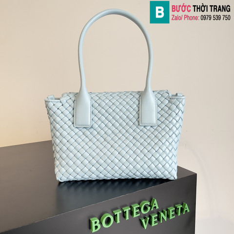 Túi xách Bottega Veneta matthieu blazy cao cấp da bê màu xanh nhạt size 26cm