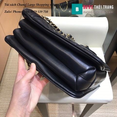 Túi xách Chanel Large Shopping siêu cấp màu đen size 35cm - A57030